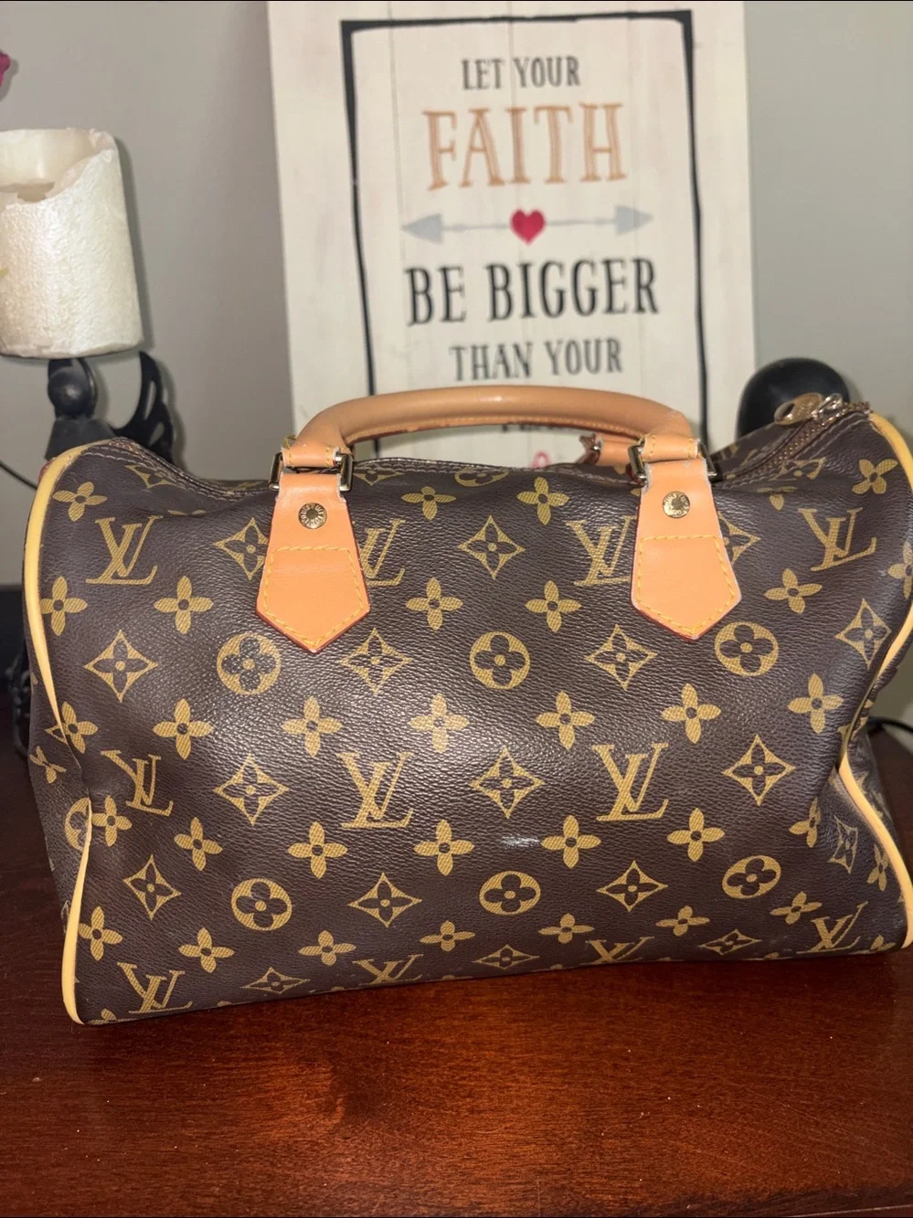 Vintage Louis Vuitton Monogram Canvas Speedy 30 Handbag-Vintage & has some wear